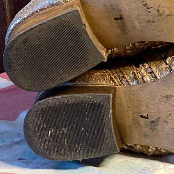 Seychelles Western Leather Cutout Booty in Gold - Picture 9 of 10